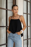Molly Black Cami Top