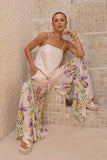 Hannelle Purple Floral Wide Leg Pants