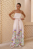 Hannelle Purple Floral Wide Leg Pants