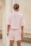 Averie Pink Tailored Shorts