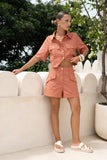 Averie Terracotta Orange Tailored Shorts
