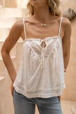 Sana White Lace Cami Top