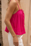 Sana Hot Pink Lace Cami Top