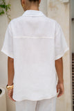 Joleen Off-White Contrast Stitch Shirt
