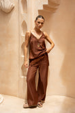 Kiara Brown Drawstring Pants