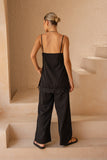 Kiara Black Drawstring Pants