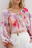 Elani Pink Floral Blouse