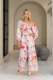 Elani Pink Floral Blouse