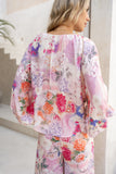 Elani Pink Floral Blouse