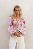 Elani Pink Floral Blouse