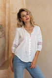 Helina White Lace Blouse