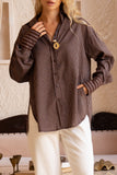 Rin Brown Stripe Shirt