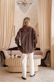 Rin Brown Stripe Shirt