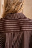 Rin Brown Stripe Shirt