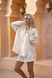 Rin Beige Stripe Shirt