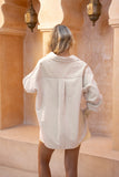 Rin Beige Stripe Shirt