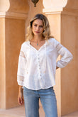 Islen White Lace Blouse