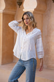 Islen White Lace Blouse
