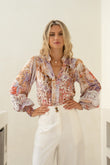 Lia Purple Floral Blouse