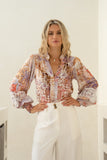 Lia Purple Floral Blouse