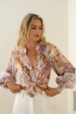 Lia Purple Floral Blouse