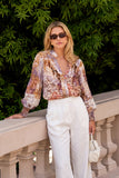 Lia Purple Floral Blouse