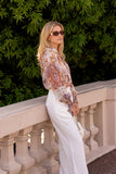 Lia Purple Floral Blouse