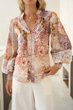 Lia Purple Floral Blouse