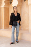 Arla Black Lace Blouse