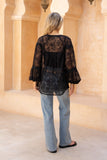 Arla Black Lace Blouse