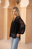Arla Black Lace Blouse
