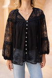 Arla Black Lace Blouse
