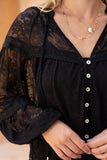 Arla Black Lace Blouse
