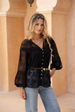 Arla Black Lace Blouse