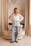 Arla White Lace Blouse