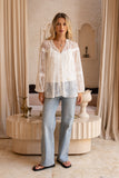 Arla White Lace Blouse