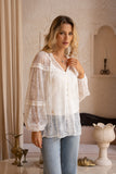 Arla White Lace Blouse