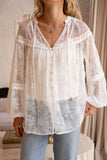 Arla White Lace Blouse