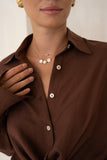 Luma Brown Wrap Shirt