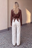 Luma Brown Wrap Shirt