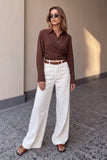 Luma Brown Wrap Shirt