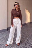 Luma Brown Wrap Shirt