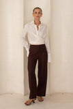 Luma White Wrap Shirt