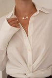 Luma White Wrap Shirt