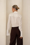 Luma White Wrap Shirt