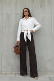 Luma White Wrap Shirt