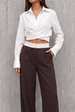 Luma White Wrap Shirt