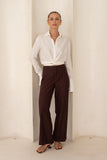 Luma White Wrap Shirt