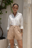 Sora Camel Tailored Shorts
