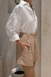 Sora Camel Tailored Shorts